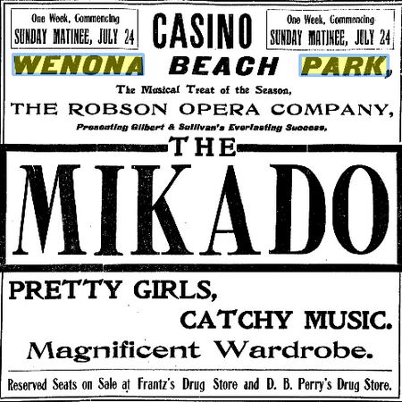 Wenona Beach Amusement Park (Wenona Beach, Wenonah Park) - July 1904